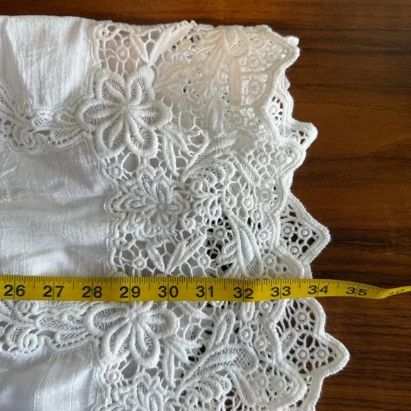 Spell White Embroidered Lace Mini Dress Medium - Picture 14 of 16